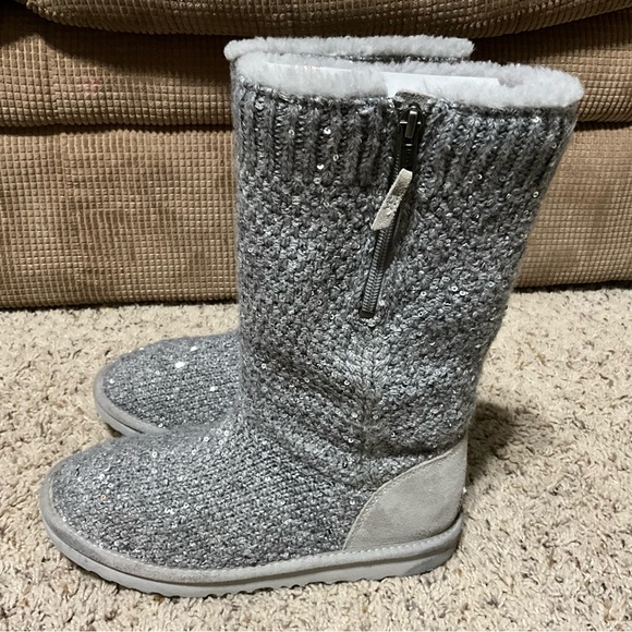 UGG Gray Sequin Ankle Boots womens 5 - Picture 1 of 16